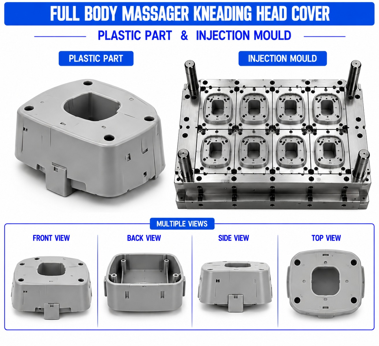 Full Body Massager Plastic Kneading Head Cover Mould and Moulding Services